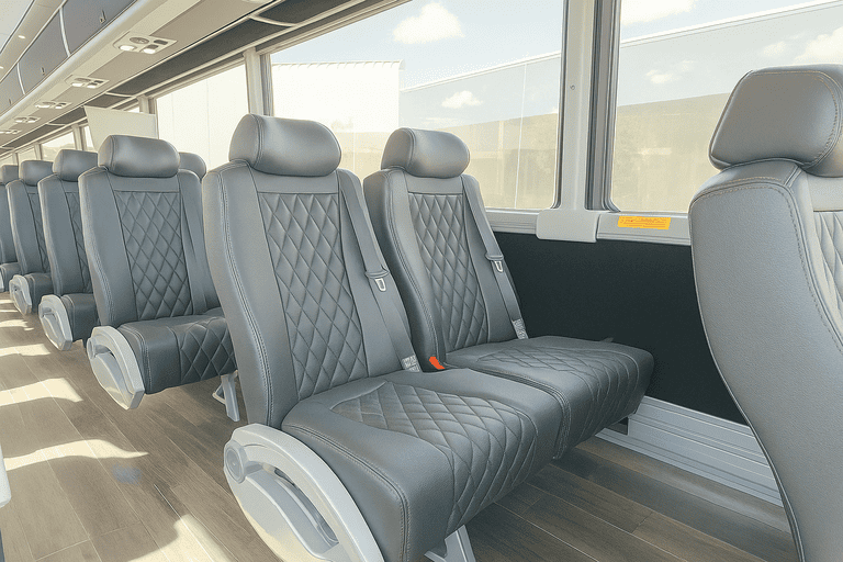 interior of Coach Bus Honolulu charter bus