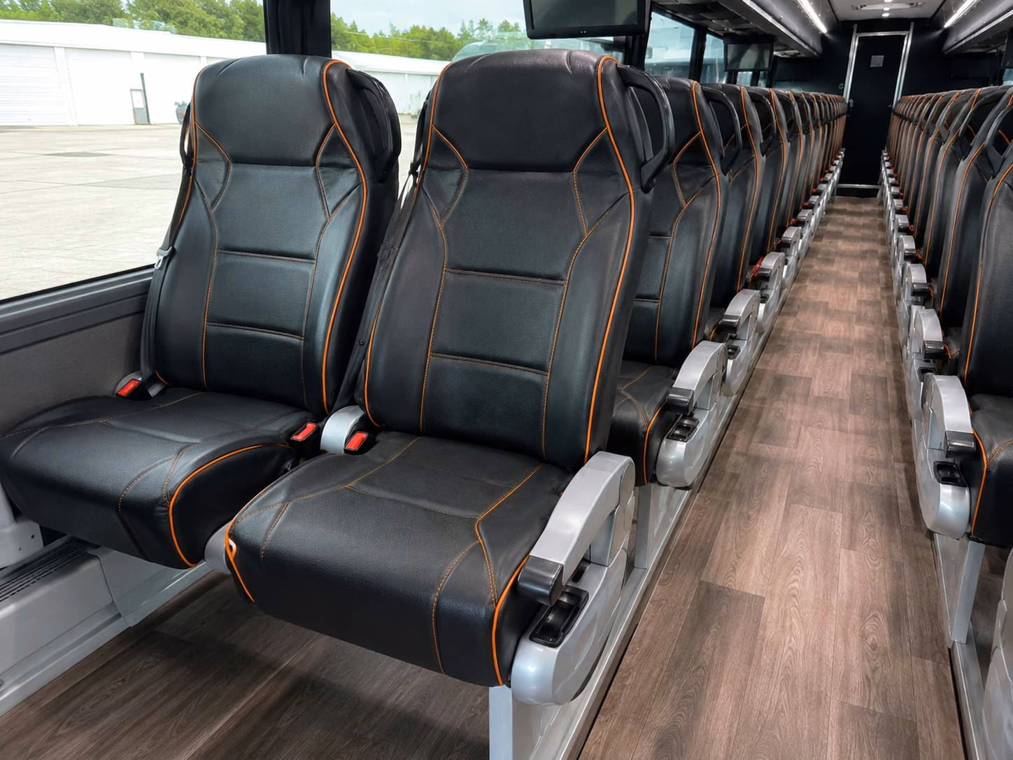 56 passenger charter bus interior